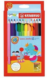 德國天鵝牌珍寶木顏色筆STABILO Swans Jumbo  顏色鉛筆