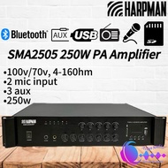 [Bluetooth] HARPMAN 250W  Public Address Amplifier PA System Mixing Amplifier with 2Mic zone 5 SMA25