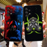 Gas Mask Man Soft Black Silicon TPU Cell Phone Case For  Samsung Galaxy A23 A20 A14 A13 A12 A11 A10 A9 A8 A7 A6 A5 A05 A04 A03 F12 M12 S E Star Plus 5G