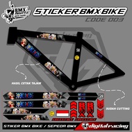 ONE PIECE MOTIF BMX BIKE STRIPING STICKERS LUFFY LUFFY FREESTYLE CUSTOM BIKE BMX FREESTYLE NEW BIKE 