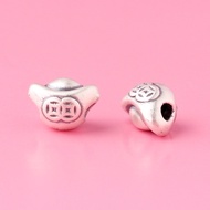 LOTUS CHARM 925 Silver Charm 3D Fortune Silver Bar Shape LT989 [Real Silver]