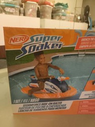 Nerf Super Soaker Stormforce Ride-On Racer – Inflatable Pool Float with Pool-Fed Mega Water Blaster