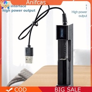 1 Slot Charger Rechargeable Lithium Battery for 16340 14500 18650 26650 3.7V Lithium Battery USB Fas