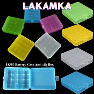 LAKAMKA Battery , 4 AA AA Plastic 18650 Battery Box,  Coloful Anti-slip Rechargeable Battery Contain