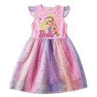 Barbie Doll [2-10 Years]Puff Sleeve Baju Budak Perempuan, Barbie Doll Princess Dresses For Kids Girl