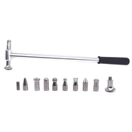 Pdr Repair Tools Set Tap Down 9 Heads Metal Hammer Car Paintless Dent Tool