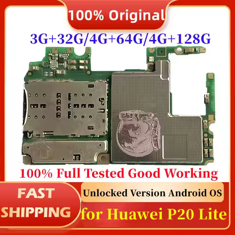 100% Original Motherboard for Huawei P20 Lite Unlocked Mainboard with Chips Logic Board for P20 Lite