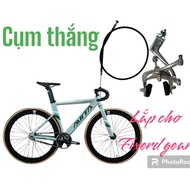 Fixed gear bicycle brake combo
