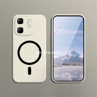 Infinix Hot 50i / Infinix Smart 9 Phone Case Magnetic Circle Wireless Charging Sticker Soft TPU Case