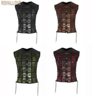 Royal Medieval Knight Chest Shield Knight Chest Armor Sleeveless Vest Lace-up Armor