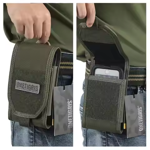 OneTigris MOLLE Tactical Hunting EDC Waist Bag Smartphone Holder Pouch for iPhone6s SE iPhone 14 13 
