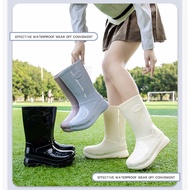 Fashion Rain Boots Women's Mid-High Tube Rain Boots Women's Version Waterproof Japanese Rain ShoespvcOutdoor Wear Rubber Shoes Shoe Cover Rubber Boots Kitchen Chef Shoes