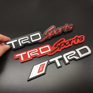 1Pcs 3D aluminum TRD Sports Racing Logo Car Badge rear Emblem tail sticker For Toyota RAV4Car Access