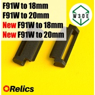Adapter Strap For Casio F-91W F-94W F91W F91 F94W F94 F201 F201W To 18mm / 20mm Nato By W3DE RELICS