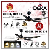 [FREE SHIPPING] DEKA 56 INCH 5 BLADES DC2-311 &amp; DC2-313L 5 SPEED FORWARD AND REVERSE DC MOTOR CEILING FAN WITH LIGHT