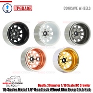 10-Spoke Metal 1.9" Beadlock Wheel Rim Deep Dish Hub for 1/10 Scale RC Crawler