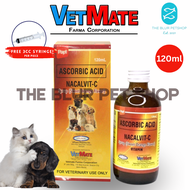 Papi Vetmate Nacalvit C Vitamins 120mL Ascorbic Acid  for Pet Cats Dogs Kittens Puppies Pets