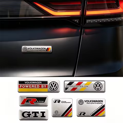 3D Car Metal Emblem Badge Car Body Trunk Badge Stickers Decal For VW GTI Polo Golf MK678 Passat B6 B
