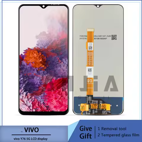 6.58" Original For VIVO Y76 LCD Display Touch Screen Digitizer For VIVO Y76 5G V2124 Display