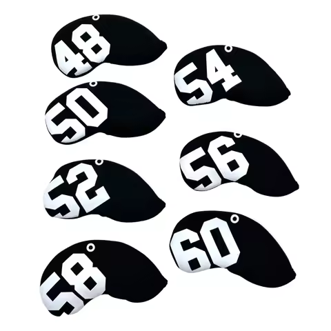 1PC Golf Club Head Cover Simple Sand Wedge 48° - 60° Print Irons Covers Protector Golf Iron Head Hea