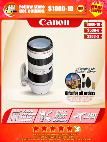 Canon EF 70-200mm F2.8 L USM Full Frame DSLR Zoom Autofocus Large Aperture Lens For 90D 80D 5D4 5D3 