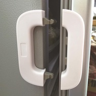 Refrigerator Lock Child Safety Lock Double Buttons Design Baby Freezer Lock for Cupboard, Door, Draw