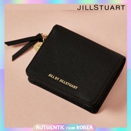 JILL BY JILL STUART FOR WOMEN [BONNIE] Black Logo Print Cowhide Half Bifold Wallet