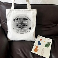 TWKawaii Alphabet Printed Canvas Bag Shoulder Bag Global Foreign Trade Tote Bag Shopping Bag Korea D