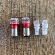 1016 LED Bulb Red T10 Merah Lampu Albino Double Pin Lampu Brake Kelisa Wira Vios Iswara Saga Civic E