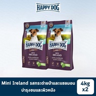 HAPPY DOG Mini Ireland อาหารสุนัขโตพันธุ์เล็ก สูตรเนื้อกระต่ายป่าและปลาแซลมอน 4 Kg แพ็คคุ้ม
