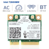 Intel 7260 PCI Penyesuai WiFi Pemancar Bluetooth Fungsi Dua 7260HMW Mini PCI-E Kad Wi-Fi 2.4G 5G 802