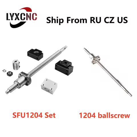 SFU1204 ballscrew / SFU1204 Set 200mm-1500mm C7 End Machined & BKBF10 End Support & Nut Housing & D2