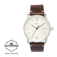 Fossil Men's The Commuter Three-Hand Date Brown Leather Watch FS5275