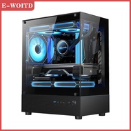 FUJIAS3 เคสคอมพิวเตอร์ PC Tower ใส270องศาสำหรับเมนบอร์ด M-ATX ITX การ์ดจอ290มม. ความยาวของ GPU 160มม