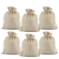 25/50/100PCS Burlap Gift Bags Wedding Hessian Jute Bags Linen Jewelry Pouches with Drawstring for Bi