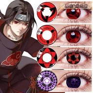 寫輪眼　動漫cos美瞳　火影忍者　年拋　隱形　顯色紅色　cosplay