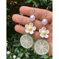 ‍ Lemon Earrings Daisy Handmade
