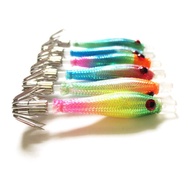 Small Squid Hook Blow Tube Aberdeen Luminous 12 Hooks Fishing Supplies Luminous Cloth Roll Hook Squi