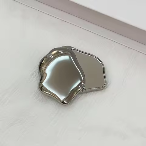 Handheld Heart-Shaped Makeup Mirror, Mini Non Fragile Compact Double-Sided Small Mirror, Cute And Fo
