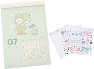 MAGICLULU Rabbit Wooden Calendar Cute Calendar 2022-2023 Colorful Decor Monthly Calendar 2022-2023 2022 Desk Calendar 2023 Year Calendar Small Schedules Pink Office Paper Cartoon