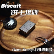 XGEDC Biscuit餅干推牌小丑橙金屬啪啪幣解壓神器玩具指尖陀螺EDC