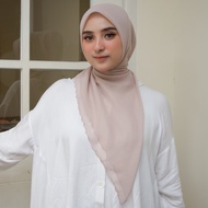 Nathelabel - Plain Paris Japan Embroidery Hijab Square (Paris Japan Square Embroidery Hijab)