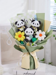 Cartoon Panda Doll Flower Bouquet Creative Birthday Gift for Boyfriend Girlfriend Friends Valentines