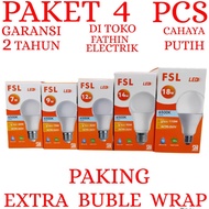 CAHAYA LED BULB 2 YEAR WARRANTY FSL WHITE LIGHT LED LIGHT/ PACKAGE 4 PCS