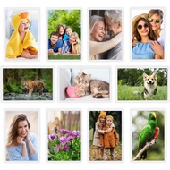 12/20/40Pcs Blank Photo Frame, Insert Fridge Magnets, Mini Magnetic Refrigerator Photo Picture Frame