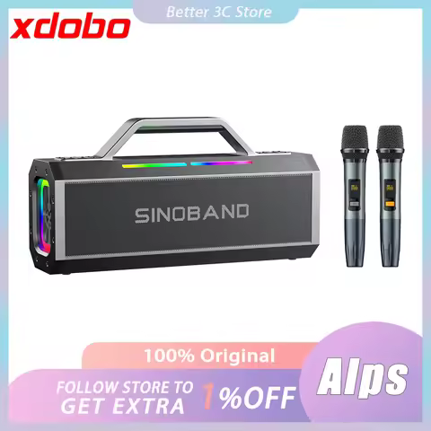 XDOBO SINOBAND Alps Speakers 150W Bluetooth Wireless Sound Box With 2 Microphoes Waterproof Stereo B