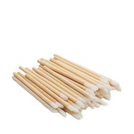 100pcs Bamboo Eco-Friendly Angular Lip Gloss Brush Disposable Mini Lip Liner Makeup Brushes