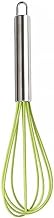 egg Whisks for Cooking Household Baking Tools, Egg White Butter Beater, Kitchen Egg Beater, Manual Whipped Cream, 2pcs Stainless Silicone Whisk. beater (Color : Green) (Green)