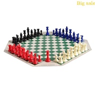 Mar 4-Way Chess Set Four Player Chess Board Game for Adult and Kid Travel Family