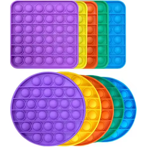 3PCS Silicone Bubble Sensory Fidget Toys For Kids Stress Reliever Gifts Regalos Cumpleaños Niños Par